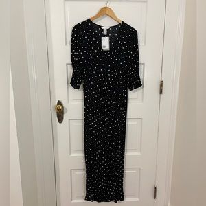 H&M polka dot midi dress